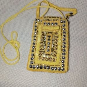 Cato Yellow Beaded Bag